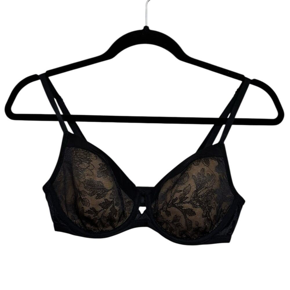 NWT Soma Lightest Lift Perfect Coverage Bra in Nude and Black Lace - Size 34C